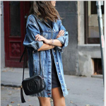 Madinga vasaros moteri&scaron;ka džinsinė striukė Fashion Oversize laisvalaikio ilgas paltas XXXL