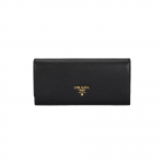 Prada Saffiano odos atsegamas piniginė Unisex piniginė Juoda 1MH132-QWA-F0002 Basic Set (Bag)