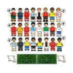(C stilius) Pasaulio taurės futbolo žvaigždės Figūrėlės statybiniai kaladėlių minifigūrėlės Vaikų dovanos Žaislai JK Style A