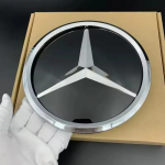 Automobilio priekinis logotipas emblema grotelių ženklelis Mercedes Benz W156 W204 W205 W210 W211 W212 W213 C E klasės GLA GLK ML GLC GLE priedai AI1 GLC GLE GLS sidabras
