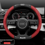 2026 Kar&scaron;tas automobilio neslystantis kvėpuojantis zom&scaron;inis vairo užvalkalas, skirtas Audi A3 A4 A5 A6 A7 A8 Q1 Q2 Q3 Q5 Q7 Q8 S3 S4 S5 S6 RS3 RS4 RS5 TT black