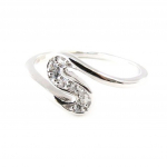 Bague Argent 'D&eacute;esse' blanc