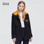 Striukė ZIAI plonas trumpas diržas su gobtuvu Naujas moteri&scaron;kas pavasarinis paltai Parka ins style Designer Collection auk&scaron;tos kokybės