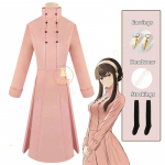 Anime Spy X &Scaron;eima Yor Forger Cosplay Kostiumai Rožinė Suknelė Ilga Perukas Auskarai Galvos apdangalai Kojinės Yor Briar Kasdieninė apranga Moterys Mergina S