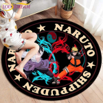 Anime Naruto Apvalūs Kilimai Svetainei Kilimai Mink&scaron;tas Flanelinis Grindų Plotas Kilimas Miegamojo Kilimas Kilimėlis Vaikams Virtuvės Kilimas 60cm