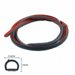 SEAMETAL automobilio durelių kra&scaron;to atmosferos juosta Guminis sandariklis D formos triuk&scaron;mas, apsauga nuo vėjo Priekiniai automatinio sandariklio priedai 1.8M juoda