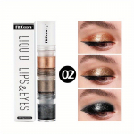 3 Sections Smoky Makeup Water Eye Shadow Diamond Liquid yra nelengva nuvalyti makiažą vandeniui atsparus Pearlescent Fine Flash akių &scaron;e&scaron;ėlių skystas lūpų skystis #1