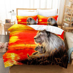 3D Fierce Beast patalynės komplektas Liūtas antklodės užvalkalas pagalvės užvalkalas 2/3 vnt AU180 * 210 viso dydžio gyvūnų spaudinys su užtrauktuku Mink&scaron;ta namų tekstilė