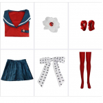 Anime Danganronpa Harukawa Maki mokyklinių mergaičių uniformos komplektas Cosplay kostiumas