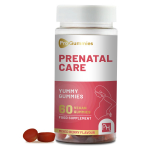 Prenatalinė priežiūra Gummies | 60 Vegan Pro Gummies | Skanūs guminukai su Essential | 400mcg folio rūg&scaron;tis | Prowise vitaminai nė&scaron;čiosioms moterims