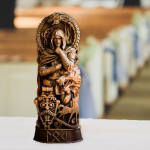 Skandinavijos dievo dervos statula Skandinavijos panteonai, skandinavų dievų figūrėlės vikingų mitologija, vyno spinta, lentyna, knygų spinta, skulptūros ornamentas
