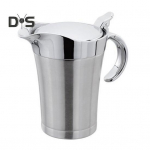 500/750 ml padažo puodas su dangteliu ir rankena Nelaidus dvigubai izoliuotas padažas maistui skirtas nerūdijančio plieno padažo indas grietinėlės salotų padažui S