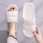 Moteri&scaron;kos &scaron;lepetės mink&scaron;tais padais Storos platformos paplūdimio basutės Eva Naminės vasaros &scaron;lepetės 44-45 balta