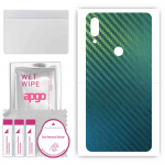 apgo Protective Skin Sticker for the back compatible with Doogee Y7, Wrap Film, Foil, Vinyl - Pattern Carbon Chameleon CAKA1