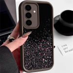Objektyvo apsauginis apvalkalas, skirtas Samsung S24 S22 Ultra Plus S23 S21 S20 Fe A55 A54 A53 A52 A35 A34 A15 A14 5g blizgučiai, atsparus smūgiams, silikoninis mink&scaron;tas dėklo dangtelis Samsung S24 kava