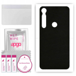 apgo Protective Skin Sticker for the back compatible with Motorola Moto G8 Plus, Wrap Film, Foil, Vinyl - Pattern Matrix