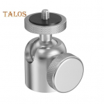 Aliuminio lydinio mini rutulinė galvutė, 360 laipsnių pasukama 1/4 3/8 colio metalinis prisukamas LED vaizdo ap&scaron;vietimas mobiliojo telefono DSLR fotoaparato monopodinio trikojo galvutės tvirtinimo adapteris 1/4inch