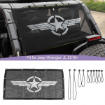 Automobilio bagažinės apsauga nuo saulės tinklelis Apsauga nuo saulės, skirta Jeep Wrangler TJ JK JL BJ40L BJ40 Plus 4 durų versijai, I&scaron;orės aksesuarai, Apsauga nuo UV spindulių juoda