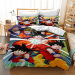 Anime Dragon-Ball Patalynės Komplektas, Anime 3D Drakono Antklodės Užvalkalas, Antklodės Užvalkalų Komplektas Super Saiyan Patalynės Komplektas 135x200cm 2pcs