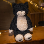 Pliu&scaron;inės katės, kojų lėlės, arbatos ir ryžių katės, pliu&scaron;iniai žaislai, pliu&scaron;iniai žaislai merginoms, gimtadienio ir kalėdinės dovanos 40cm juoda