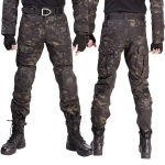 Multicam Camouflage Military Pants Dėvėjimui atsparios žygio kelnės Dažasvydžio kelnės su kelių pagalvėlėmis Naujos L