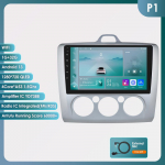 Ossuret Android13 Automobilio radijas Ford Focus 2 3 Mk2 Mk3 2004-2011 Multimedia Vaizdo grotuvas Navigacija I&scaron;manusis ekranas GPS 2Din Carplay 4G Automobilinis stereosistemos P1 S 4Core 1G 32G