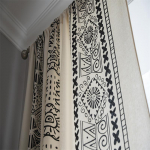 Lexuanxiu Juodai Baltos Geometrinės Bohemi&scaron;kos Užuolaidos - Pusiau Užtemdančios Virtuvei ir Miegamajam 150cm Width x 240cm Height