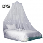 Baldakimas vir&scaron; lovos su fluorescuojančiomis žvaigždėmis, kvėpuojantis tinklelis nuo uodų, vaiko kambariui, apvalus vir&scaron;us, vaiki&scaron;kos lovelės palapinė, namų apyvokos reikmenys S balta