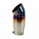 63 mm Universalus Nerūdijančio Plieno Automobilio I&scaron;metimo Vamzdis Galinis Triuk&scaron;mo Slopintuvas Duslintuvo Galinis I&scaron;metimo Vamzdis I&scaron;ėjimas I&scaron;metimo Vamzdis Silver+Blue