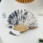 Kinų japonų stiliaus &scaron;ilko vėduoklė sulankstoma vėduoklė Vestuvių vėduoklė Menas Dovanos &Scaron;okių Rankinė Ventilė Vintažinis bambuko sulankstomas rankinis gėlių ventiliatorius