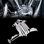 Chromuota vožtuvų stūmiklio bloko apdailos detalė Harley Twin Cam varikliams 99-17 Street