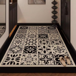 Auk&scaron;čiausios kokybės neslystantis, purvui atsparus, pjaustomas įėjimo durų kilimėlis su medžiaginiu pagrindu - Lengvai valomas prie&scaron;kambario kilimas 80x120cm Belgium velvet
