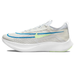Nike Zoom Fly 4 Balti Karali&scaron;ki Mėlyni Lime Glow Vyri&scaron;ki Sportbačiai Summit-White Pure-Platinum CT2392-100 45