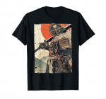 Japonų samurajus karys Ukiyo samurajus Sumi-e mar&scaron;kinėliai juoda