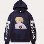 Anime Tokyo Revengers Manjiro Sano MIKEY Grafinis Spaudinys Su Gobtuvu Vyrams Moterims Manga Džemperiai Patogus Džemperis Harajuku Puloveris 3XL