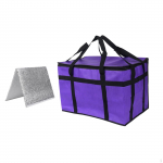 Insulated Food Delivery Bag Lightweight Pizza Warmer Camping Travel Shopping blue black and red