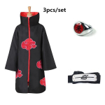 Anime NARUTO Akatsuki Uchiha Itachi Cosplay kostiumas, apsiaustas, chalatas, nindzės palto rinkinys žiedas, galvos juosta Helovinas XS