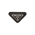 Prada Saffiano trikampis ženklelis Odinė apdaila Sagė Unisex aksesuarai 2IS061-QHH-F0002 Basic Packaging-Box Not Included,F,Black