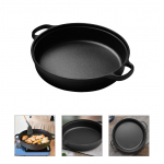 &bdquo;Wok&ldquo; keptuvė, japoni&scaron;ko stiliaus kar&scaron;tas puodas, namų ruo&scaron;os reikmenys, lauko pikniko reikmenys, geležinė keptuvė, keptuvė 27.00X22.00X4.00CM juoda