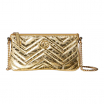 Gucci GG Marmont Mini Odinis Pečių Krep&scaron;ys Su Užtrauktuku Moteri&scaron;kas Pečių Krep&scaron;ys Auksinis 824950-AAESI-8009 Basic Set (Bag+Dust Bag)