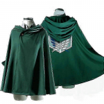 Anime Attack On Titan Apsiaustas Shingeki No Kyojin Žvalgybos Legionas Aren / Levi Apsiaustai Cosplay Kostiumas 2XL žalia