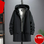 L-9XL Stambesniems Dydžiams Netikras Dvieilės Ilgas Vėjo Striukė Pavasarinė Vyri&scaron;ka Striukė 6XL juoda