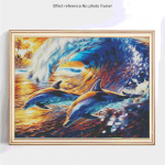 5d deimantų tapyba, gyvūnai, kri&scaron;tolų, deimantų siuvinėjimo paveikslas 20X30