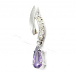 Les Tr&eacute;sors De Lily [B9566] - Pendentif Argent 'Celestina' Am&eacute;thyste Blanc violetinė