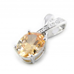 Les Tr&eacute;sors De Lily [F6329] - Pendentif Argent 'Celestina' Ambre ruda
