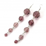 Les Tr&eacute;sors De Lily [J7114] - Boucles Cr&eacute;ateur 'Mineralia' violet
