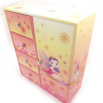 Les Tr&eacute;sors De Lily [J8382] - Coffret &agrave; Bijoux 'Contes de F&eacute;es' rose - 25x21x9 cm