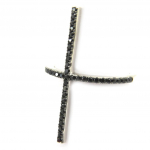 Bague Argent 'Sissi' noir (croix)