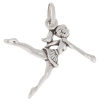 Les Tr&eacute;sors De Lily [Q2925] - Pendentif Argent 'Ballerine' argent&eacute; - 25x24 mm sidabras
