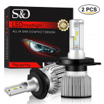 2 vnt. H1 LED 13000LM Mini Automobilio Priekinių Žibintų Lemputės H7 LED H4 H8 H9 H11 Priekinių Žibintų Rinkinys 9005 HB3 9006 HB4 9012 Automobilio LED Lempos &Scaron;viesa 9005 HB3